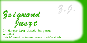 zsigmond juszt business card